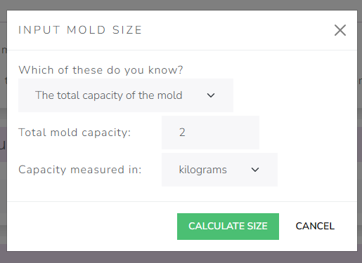 The Cosmetics Lab Soap Calculator - mold size capacity